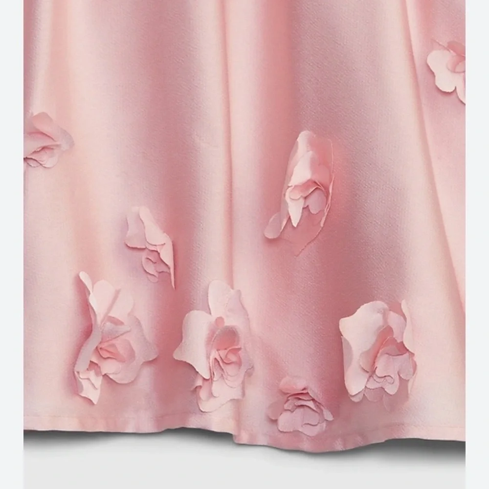 Gap Kids Pink Satin Floral Skirt XXL - Fits Womens XS Coquette Spring Mini Skirt